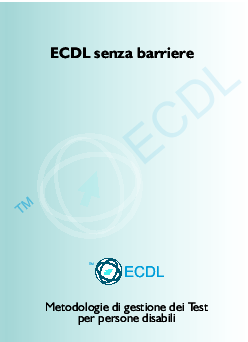 Copertina Documento ECDL per tutti e senza barriere (Edizione Novembre 2010)